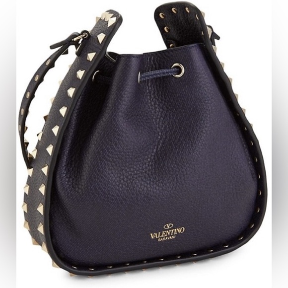 Gently Used Valentino Bucket Rockstud Crossbody Bag - Picture 2 of 6